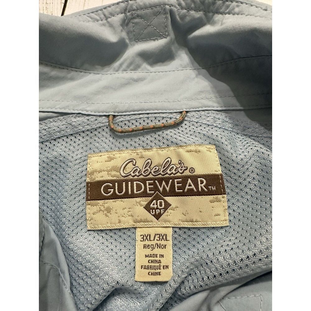 Cabela's‎ Guidewear 40 UPF Men's Light Jacket Size 3XL R Light Blue Gorpcore - Picture 7 of 9